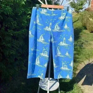 Pendleton cropped pants seascape design size 12